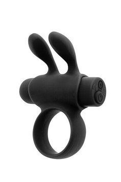 Эрекционное виброкольцо S Pleasures Premium Rabbit Ring, черное, со съемной вибропулей и ушками 2580332912 фото