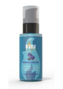 Зігріваючий масажний гель Sensuva Sizzle Lips Blueberry Ice Pop (59 мл) без цукру їстівний (SO9825) 2199583717 фото
