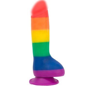 Райдужний фалоімітатор ADDICTION - JUSTIN - 8" - RAINBOW, 20,3 см, силікон Feromon 1385068177 фото