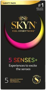 Безлатексные премиум-презервативы SKYN 5 Senses, 5 видов (5 шт) (мятая упаковка!!!) 3021223693 фото