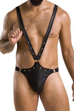 Чоловіча еротична білизна боді латекс 028 BODY HARRY Чорний L/XL - Passion Feromon 1800066724 фото