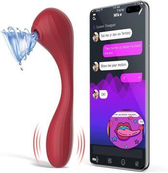 Вакуумний вагінально-кліторальний стимулятор Magic Motion Bobi Red, управління зі смартфона Feromon 1571358009 фото