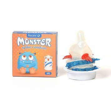 Насадка на член Recare Blue Monster Spike Condom (презерватив с усиками и спиралью шипов) 2926178325 фото