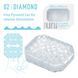 Унисекс-стимулятор Tenga UNI Diamond, белый, с зубчатым рельефом, лубрикант в комплекте 2177535310 фото 2