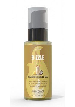 Зігріваючий масажний гель Sensuva Sizzle Lips Pina Colada (59 мл) без цукру їстівний (SO9828) 2199583720 фото