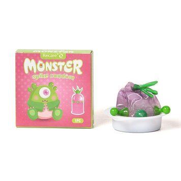 Насадка на член Recare Green Monster Spike Condom (презерватив с рядом шариков и усиками на кончике) 2926178326 фото