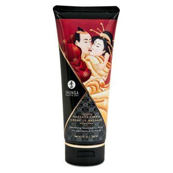 Съедобный массажный крем Shunga Kissable Massage Cream &ndash; Sparkling Strawberry Wine (200 мл) 1259137208 фото