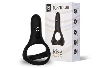 Подвійне ерекційне кільце Magic Motion Fun Town Rise Black, управління зі смартфона Feromon 1571358011 фото