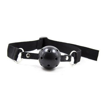 Кляп с пластиковым шаром БДСМ кляп шарик gag ball эротический аксессуар для ролевых игр Красный ( 130-011 ) 1259501040 фото