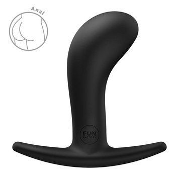 Анальная пробка Fun Factory BOOTIE M Black, диаметр 3,3 см, тонкий ограничитель 2997044619 фото
