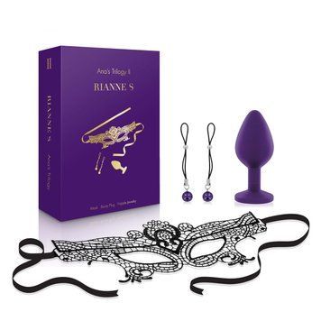 Романтичний подарунковий набір RIANNE S Ana's Trilogy Set II: пробка 2,7 см, ласо для сосків, маска Feromon 1302963555 фото