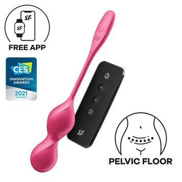 Вагінальні кульки з вібрацією Satisfyer Love Birds 2 Connect App Red 2308323590 фото