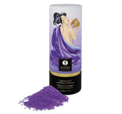 Пенящаяся соль для ванны Shunga Dead Sea salt Oriental Crystals &mdash; Exotic Fruits (500 г) 1714271265 фото