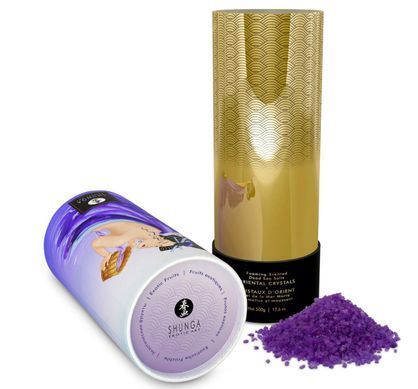 Пенящаяся соль для ванны Shunga Dead Sea salt Oriental Crystals &mdash; Exotic Fruits (500 г) 1714271265 фото