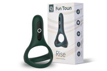 Подвійне ерекційне кільце Magic Motion Fun Town Rise Turquoise, управління зі смартфона Feromon 1571358012 фото
