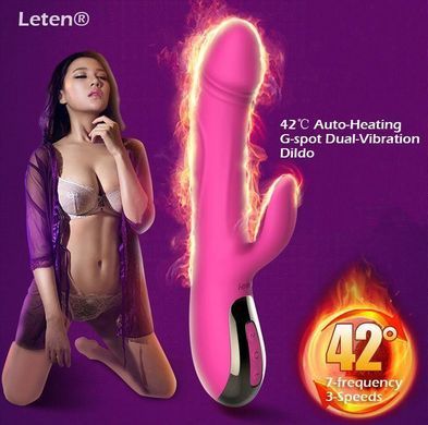 Вибратор-пульсатор Leten Automatical Thrusting Vibrator с подогревом, перезаряжаемый, 10 режимов Feromon 1259133944 фото