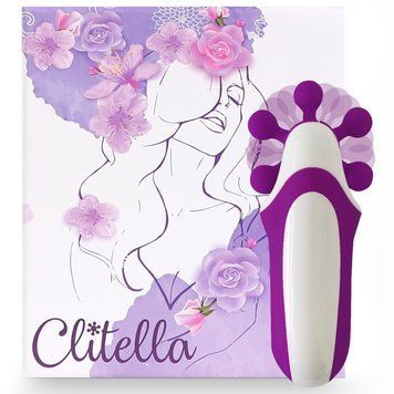 Стимулятор з імітацією оральних пестощів FeelzToys - Clitella Oral Clitoral Stimulator Purple Feromon 1494231179 фото