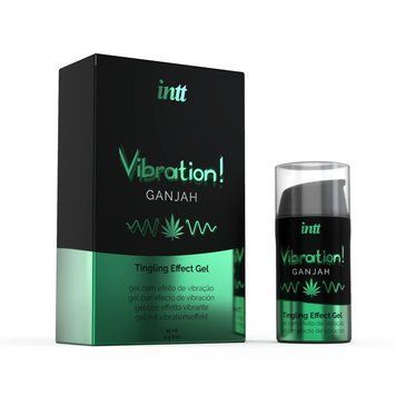 Рідкий вібратор Intt Vibration Ganjah (15 мл), густий гель, незвичайний смак діє до 30 хвилин Feromon 1259133960 фото