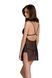 Сорочка Passion DELIENA CHEMISE XXL/XXXL black, стринги с заниженной талией 1957970530 фото 2