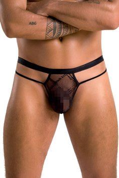 Чоловіча еротична білизна прозорі трусики 029 THONG COLLIN Чорний S/M - Passion Feromon 1800066728 фото