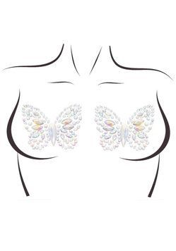 Пэстис-бабочки из кристаллов Leg Avenue Chrysallis nipple sticker, наклейки, светятся в темноте 2059567483 фото