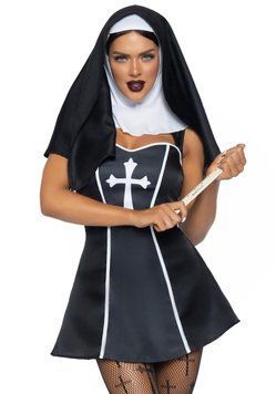Костюм монашки Leg Avenue Naughty Nun XS, платье, головной убор 1961761013 фото