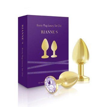 Набір металевих анальних пробок із кристалом RIANNE S - Booty Plug Luxury Set, діаметр 3 та 3,5см Feromon 1302963557 фото