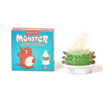 Насадка на член Recare Red Monster Spike Condom (презерватив с рядами шипов) 2926178329 фото