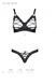 Комплект Passion CELINE BIKINI 2XL/3XL black открытый бра с лентами стринги со шнуровкой, экокожа 1675577671 фото 5