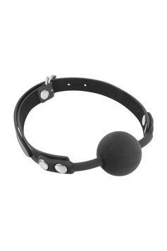Классический кляп с силиконовым шариком Fetish Tentation Silicone Gag Ball Black 1330752886 фото
