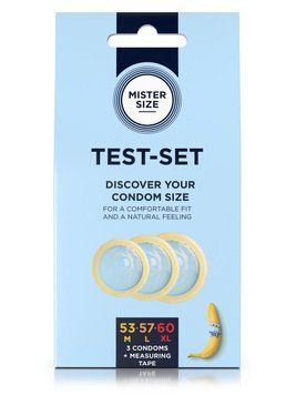 Набор презервативов Mister Size test-set 53&ndash;57&ndash;60, 3 размера + линейка, толщина 0,05 мм 1862278766 фото