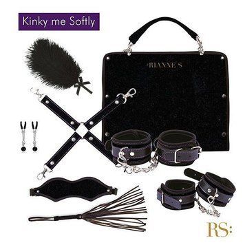 Подарунковий набір для BDSM RIANNE S Kinky e Softly 8 предметів Чорний Універсальний ( SO3864 ) 1302963563 фото