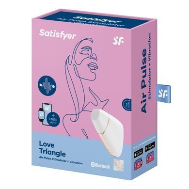 Вакуумний кліторальний стимулятор Satisfyer Love Triangle White з керуванням через інтернет Feromon 1279909414 фото