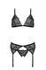 Комплект с открытым доступом Passion DELIENA SET S/M black, лиф, стринги, пояс для чулок 1957970532 фото 3