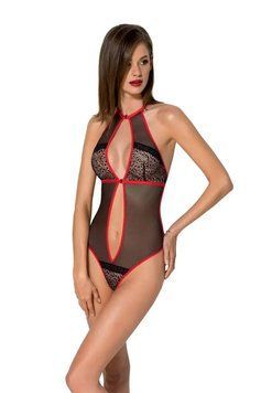 Боді еротичне Жіноче прозоре SATARA BODY S/M Passion Червоний ( SO8473 ) 1957970682 фото