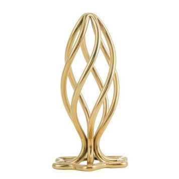 Анальная пробка LOCKINK SEVANDA Hollow Spiral Golden Metal Anal Plug - M size 2376730530 фото