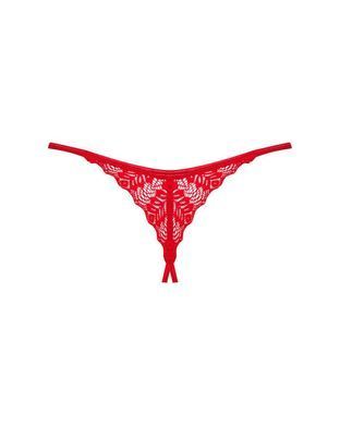 Еротичні жіночі Трусики Obsessive Ingridia crotchless thong XS/S Червоний (SO9043) 2055026376 фото