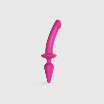 Анальна пробка з дилдо Strap-On-Me SWITCH PLUG-IN SEMI-REALISTIC DILDO FUCHSIA &mdash; L (м'ята упаковка) 1711050298 фото